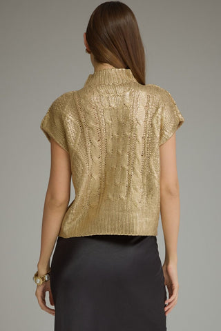 Glimmer Girl Cable Knit Top - Boutique Bella BellaSweater