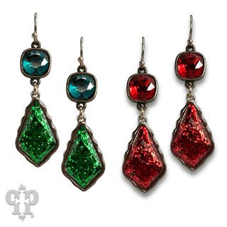 Glitter diamond teardrop earring with Austrian crystal - LC - Boutique Bella BellaEarrings