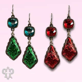 Glitter diamond teardrop earring with Austrian crystal - LC - Boutique Bella BellaEarrings