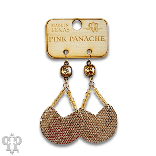 Glitter disc earring with Austrian crystal - LC - Boutique Bella BellaEarrings