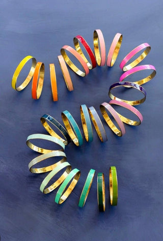 Glitterville Rainbow Spangle Bangle 10mm - Boutique Bella Bellabracelet