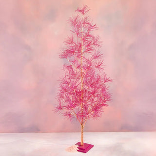 Glitterville’s Pink Metallic Tree with Lights – 6 ft - Boutique Bella BellaChristmas Tree