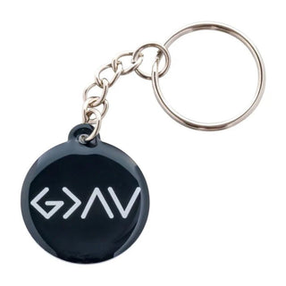 God is Greater Keychain Tap to Pray Cross - Black - Boutique Bella BellaKeychain