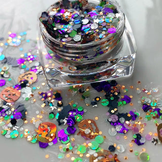 Going Batty Pumpkin And Bats Halloween Glitter - Boutique Bella Bellaglitter