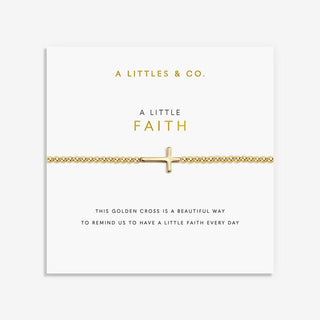 GOLD A LITTLE | FAITH | Gold | Bracelet | 6 7/8" stretch - Boutique Bella BellaBracelet