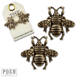 Gold bee post earring - Boutique Bella BellaEarrings