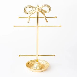 Gold Bow Jewelry Holder - Boutique Bella Bellajewelry display