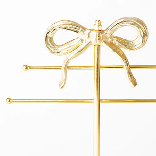 Gold Bow Jewelry Holder - Boutique Bella Bellajewelry display