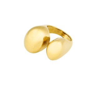 Gold Chunky Double Ring - Boutique Bella BellaJewlery