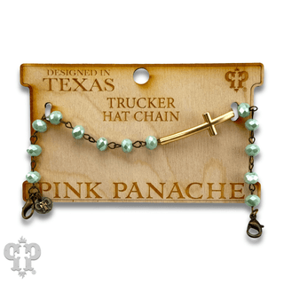 Gold cross beaded trucker hat chain - Boutique Bella BellaTrucker Hat Chain