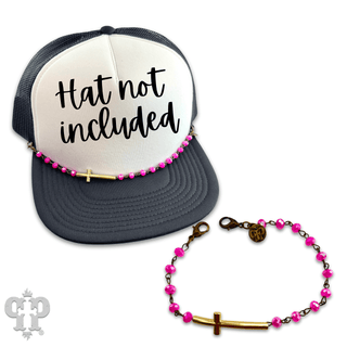 Gold cross beaded trucker hat chain - Boutique Bella BellaTrucker Hat Chain