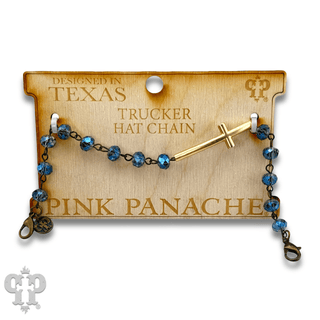 Gold cross beaded trucker hat chain - Boutique Bella BellaTrucker Hat Chain