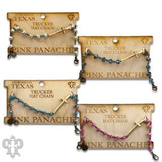 Gold cross beaded trucker hat chain - Boutique Bella BellaTrucker Hat Chain