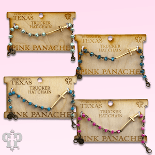 Gold cross beaded trucker hat chain - Boutique Bella BellaTrucker Hat Chain