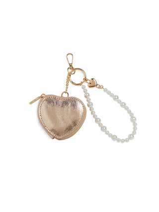 Gold Heart Pouch Key Ring - Boutique Bella BellaKey Chain