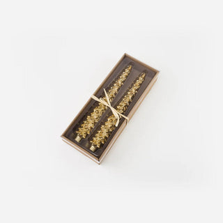 Gold Leaf Tree Taper Candles in Gift Box - Set of 2 - Boutique Bella BellaTaper Candles