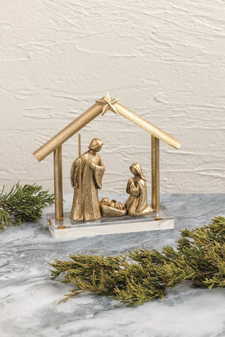 Gold Nativity Display - Boutique Bella BellaChristmas Decor