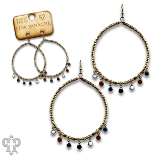 Gold seed bead with sunburst bead earring, last call - Boutique Bella BellaEarrings