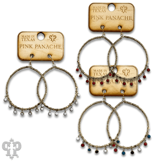 Gold seed bead with sunburst bead earring, last call - Boutique Bella BellaEarrings