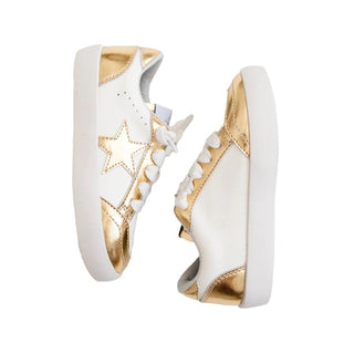 Gold Star Sneakers - Boutique Bella BellaShoes