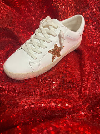 GOLD STAR TENNIS SHOES - Boutique Bella Bellashoes