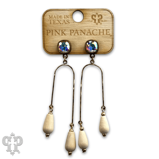 Golden arch earrings with Austrian crystal - Boutique Bella BellaEarrings