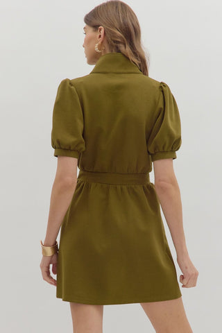 Golden Olive Dress - Boutique Bella Belladress
