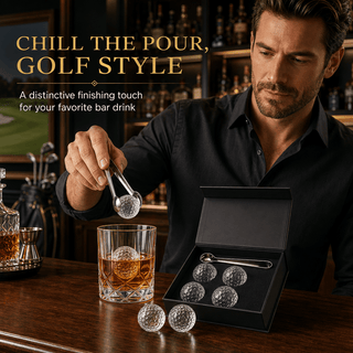 Golf Ball Whiskey Coolers Pack Of 5 Mens Gift Set Golfers Whiskey Chill Stones Reusable Cooling Ball - Boutique Bella Bella