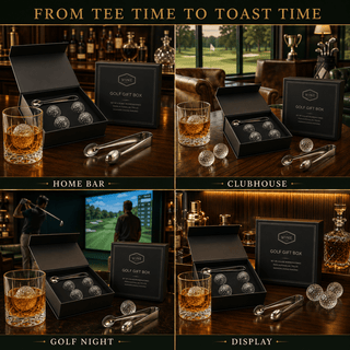 Golf Ball Whiskey Coolers Pack Of 5 Mens Gift Set Golfers Whiskey Chill Stones Reusable Cooling Ball - Boutique Bella Bella