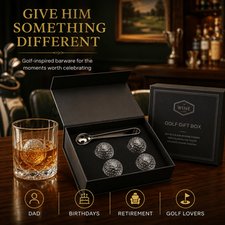 Golf Ball Whiskey Coolers Pack Of 5 Mens Gift Set Golfers Whiskey Chill Stones Reusable Cooling Ball - Boutique Bella Bella