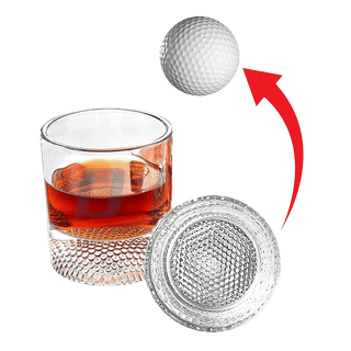 Golf Ball Whiskey Glasses Set Of 2 8OZ Golf Gifts Unique Whiskey Golf Glasses Set Go - Boutique Bella Bella