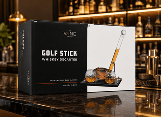 Golf Club Whiskey Decanter Set with 2 Crystal Glasses, 28.7 oz - Boutique Bella Bella