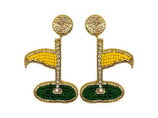 Golf Tee Earrings - Yellow Flag - Boutique Bella BellaEarrings