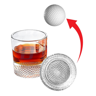 Golf Ball Whiskey Glasses Set Of 2 8OZ Golf Gifts Unique Whiskey Golf Glasses Set Go