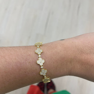 Gracie Clover Tennis Bracelet - Boutique Bella BellaBracelet