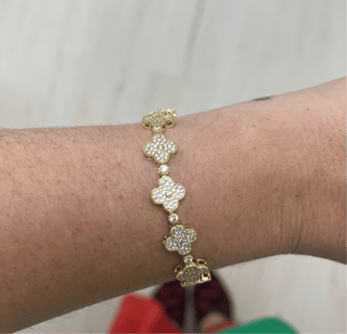 Gracie Clover Tennis Bracelet - Boutique Bella BellaBracelet