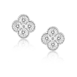 Gracie CZ Clover Studs - Boutique Bella BellaEarring