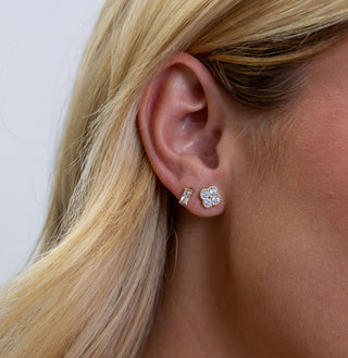 Gracie CZ Clover Studs - Boutique Bella BellaEarring