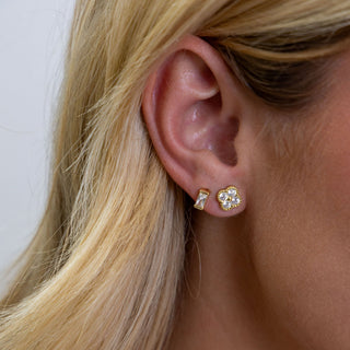 Gracie CZ Clover Studs - Boutique Bella BellaEarring