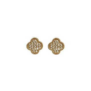 Gracie Pave Clover Stud - Boutique Bella BellaEarring