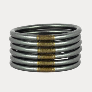 Graphite All Weather Bangles® (Set of 6) - Serenity Prayer - Boutique Bella BellaBangles