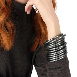 Graphite All Weather Bangles® (Set of 6) - Serenity Prayer - Boutique Bella BellaBangles