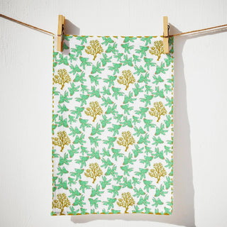 Green Coral Reef Tea Towel, Drift A - Boutique Bella Belladish towel