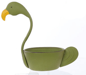 Green Flamingo Container - Boutique Bella Bellaplanter