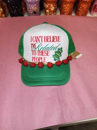 Green I Can't Believe Trucker Hat - Boutique Bella Bellatrucker hat