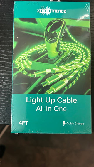 Green Light Up Cable - Boutique Bella BellaElectronics