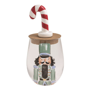 Green Nutcracker Wine Glass & Stopper Set - Boutique Bella BellaChristmas