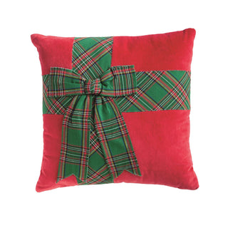 Green Tartan Bow Pillow - Boutique Bella BellaChristmas Decor