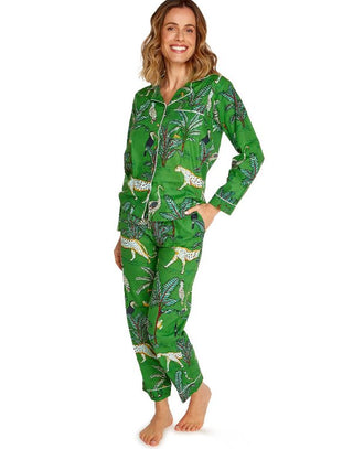 Green Tropical Pajama Set - Boutique Bella Bellapajama set