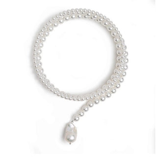 Gretchen Pearl Wrap Necklace - Boutique Bella BellaNecklace